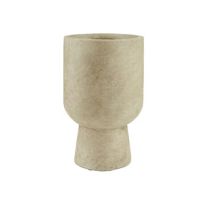 Hasmi Floor Flower Pots Cement Goblet Planters